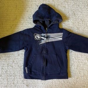 🌊Ocean Current Size 3T Blue Fleece Lined Hoodie